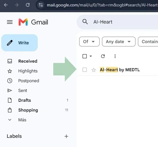 Receive the required action email
