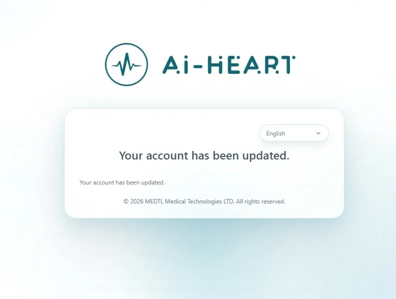 Confirm the account update